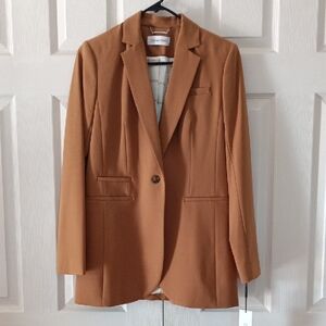 Calvin Klein Women's Tailored Camel Blazer 4 Brand New